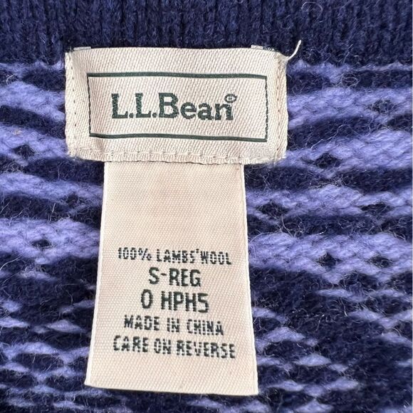 Vintage LL Bean Nordic Fair Isle Cardigan Sweater - Picture 5 of 9